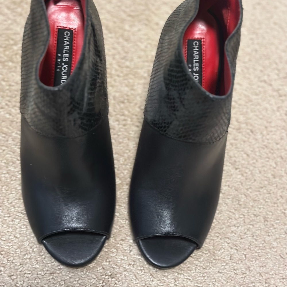 Charles Jourdan open-toe booties